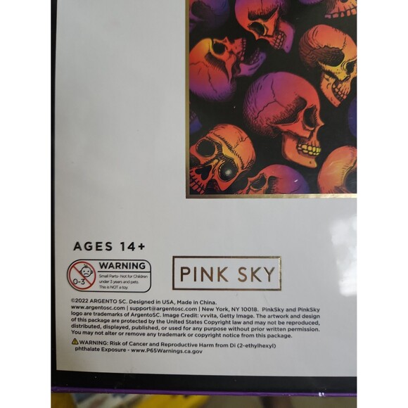 Halloween Puzzle Skull Party 500 Piece Purple Orange Spooky Jigsaw Hobby Decor - Picture 4 of 6